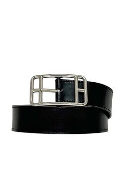 Hermes Belt Black Brown Cape Cod Waist 89 30 Box Calf Taurillon Clemence Leather